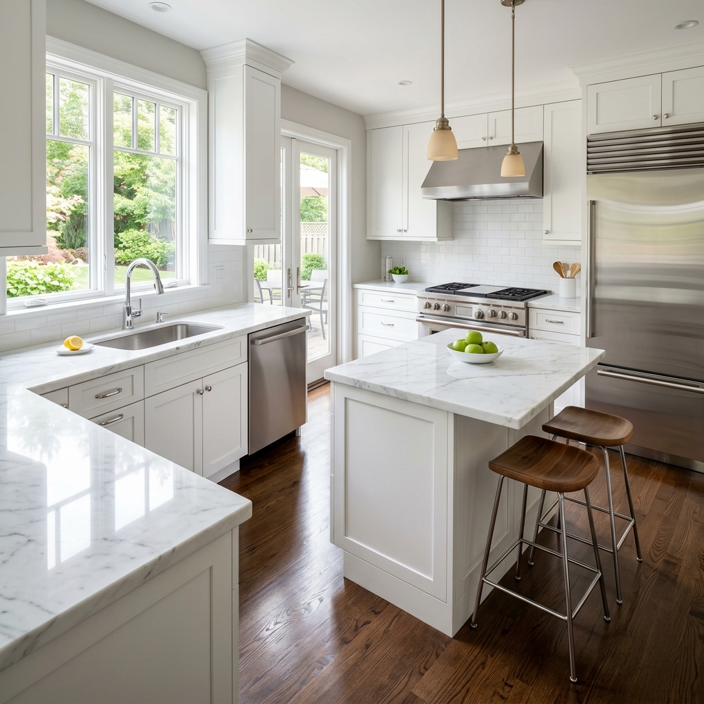 Sparkling clean kitchen after professional cleaning